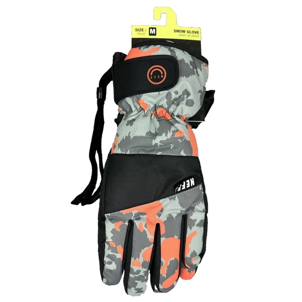Neff Men's Water resistant Ski Snowboarding Cold Weather Winter Gloves Camo Sz M